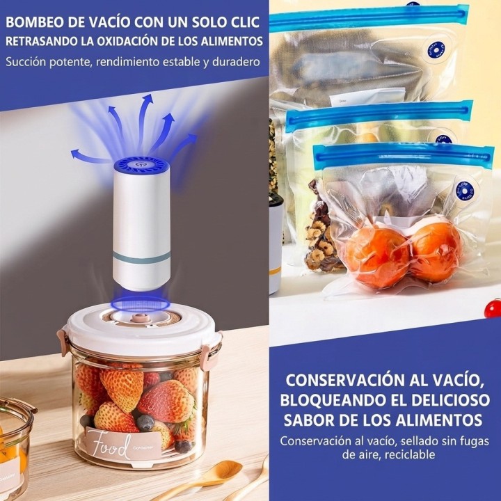 Mini Bomba Selladora Al Vacío Portátil Eléctrica Usb 5v