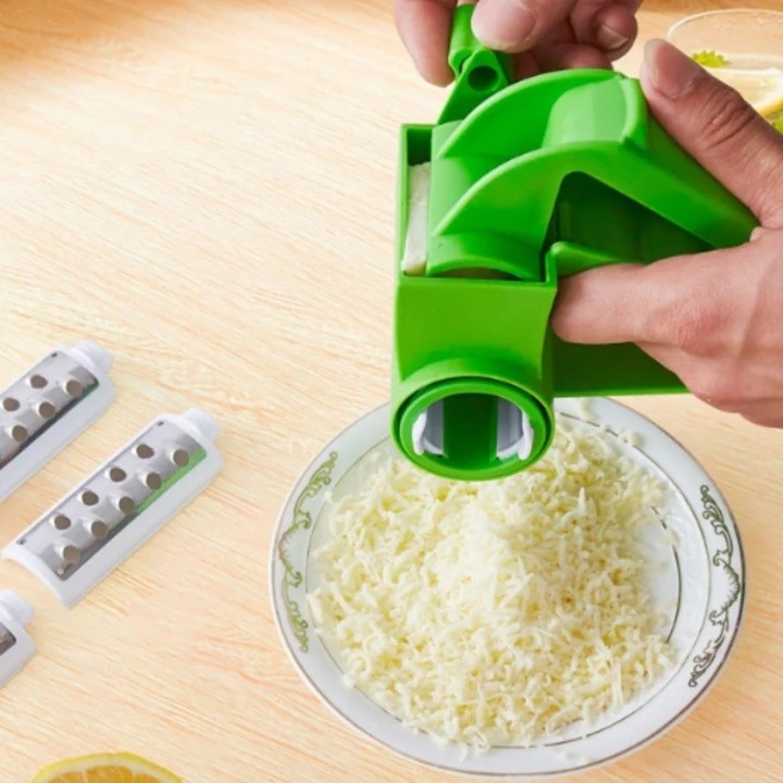 Cortador Rallador Manual Giratorio Cocina 3 En 1
