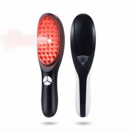 Cepillo Masajeador Capilar 4 En 1 Luz Led Vapor Y Vibración