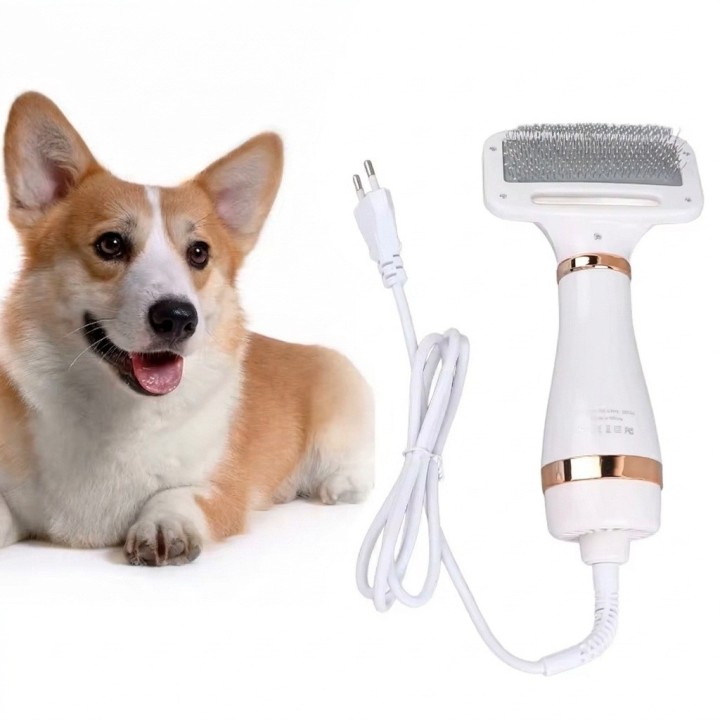 Cepillo Secador 2 En 1 Para Mascotas Perros Gatos 2602