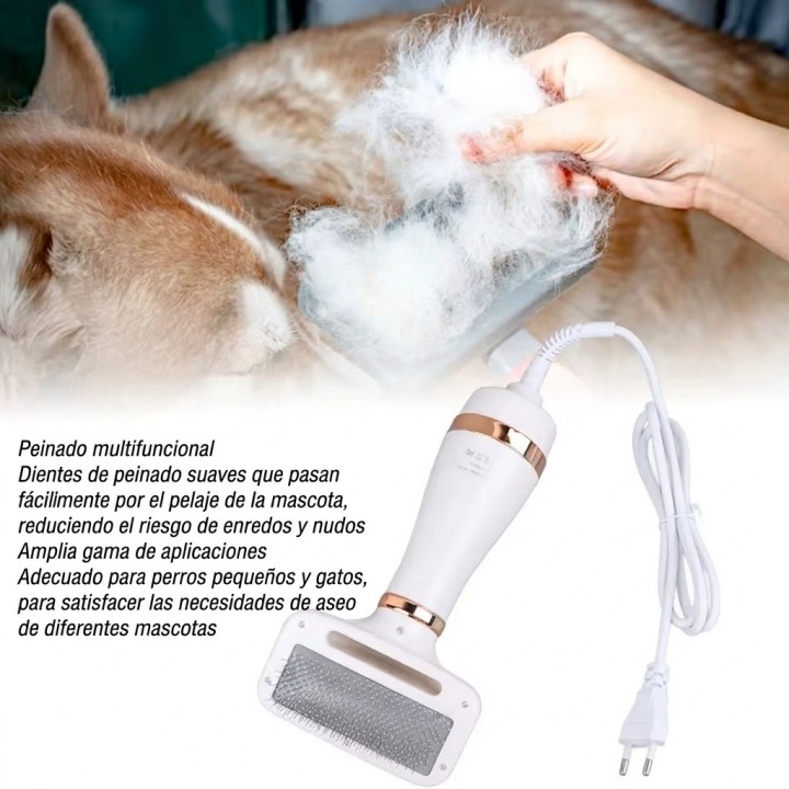 Cepillo Secador 2 En 1 Para Mascotas Perros Gatos 2602