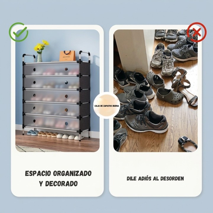 Zapatero Organizador Doble Translúcido Wfb26207