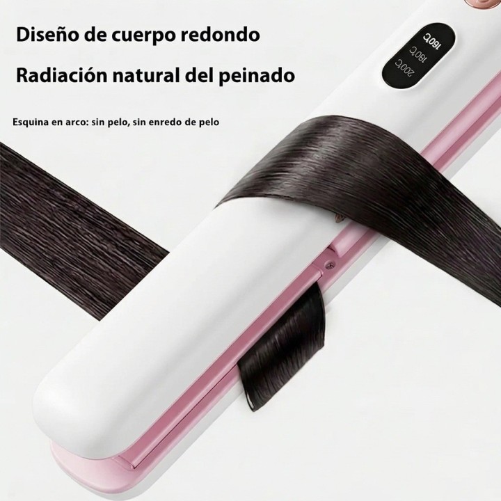 Plancha Rizadora Cabello Recargable Usb 2 En 1 Mge-032