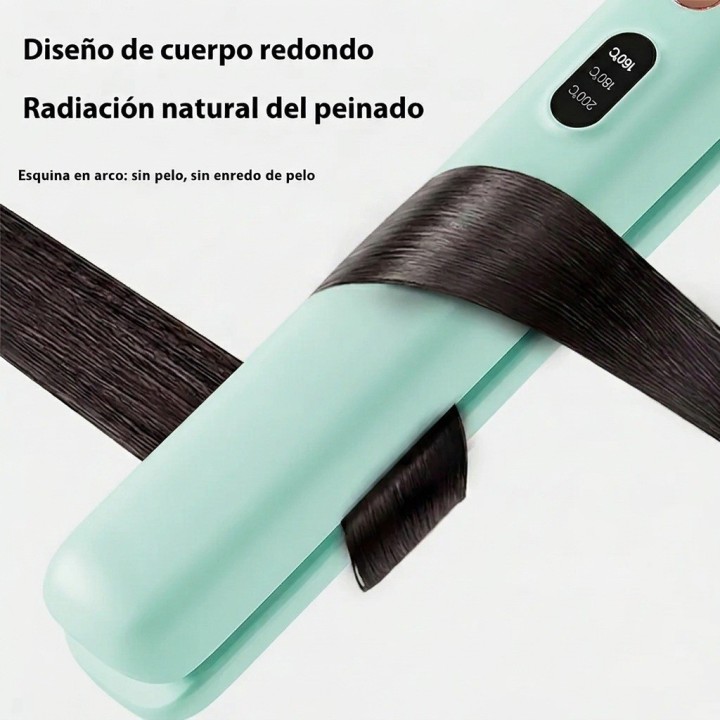 Plancha Rizadora Cabello Recargable Usb 2 En 1 Mge-032