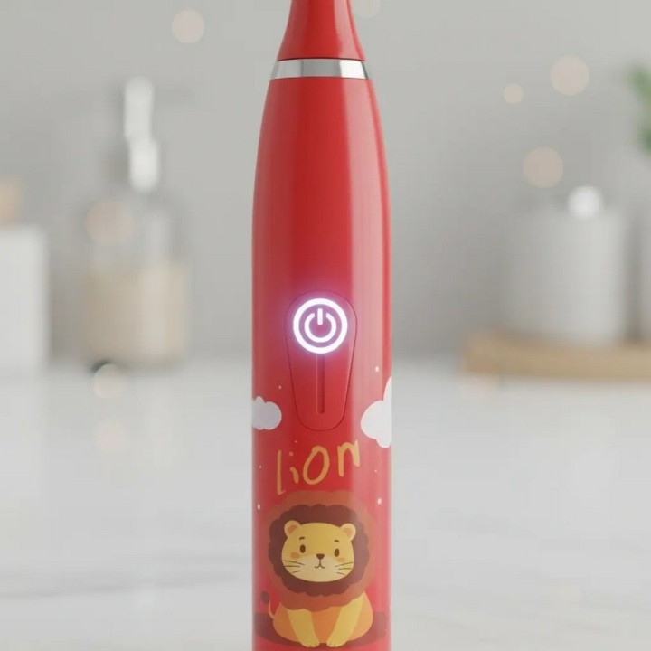Cepillo Eléctrico Niños Sónico 6 Cabezales Usb Recargable