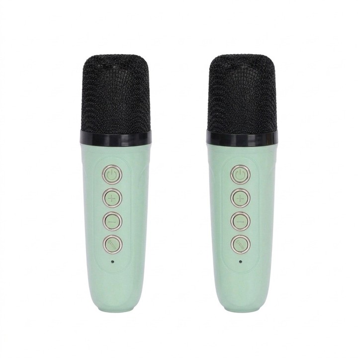 Karaoke Infantil Bluetooth Con 2 Micrófonos Y Luces Mágicas