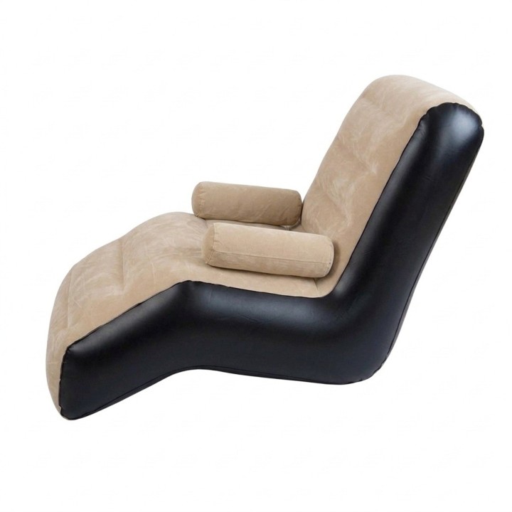 Sillón Puff Inflable Ergonómico Para Descanso Terciopelo