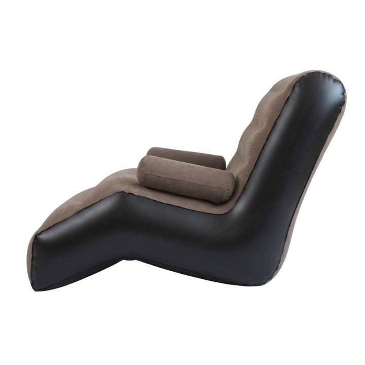 Sillón Puff Inflable Ergonómico Para Descanso Terciopelo