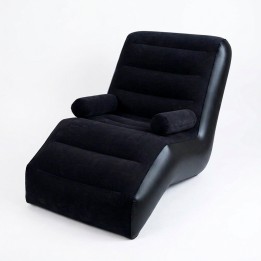 Sillón Puff Inflable Ergonómico Para Descanso Terciopelo