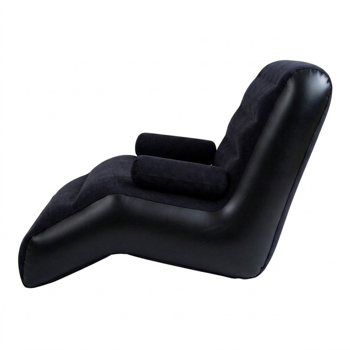 Sillón Puff Inflable Ergonómico Para Descanso Terciopelo