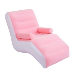 Sillón Puff Inflable Ergonómico Para Descanso Terciopelo