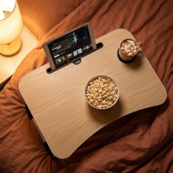 Mesa Plegable Para Laptop Cama Con Cajón Y Portavasos